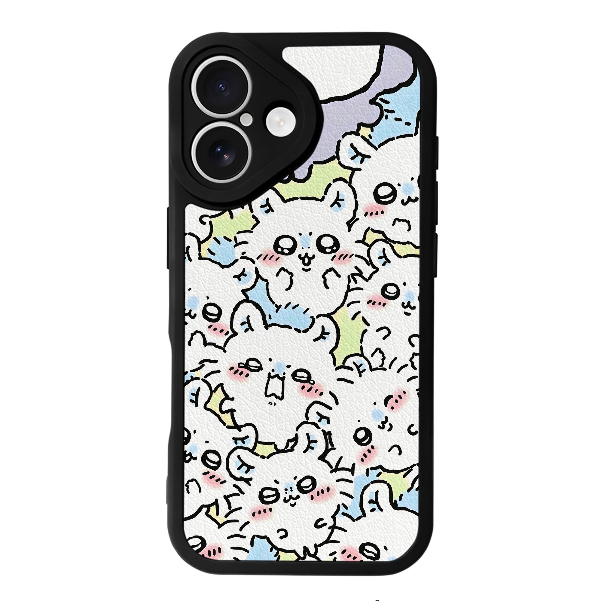 （画像用） ちいかわ Chii-kawa 【iPhone 16シリーズ対応】シリコンスマホケース（レザー調） 材質：シリコン